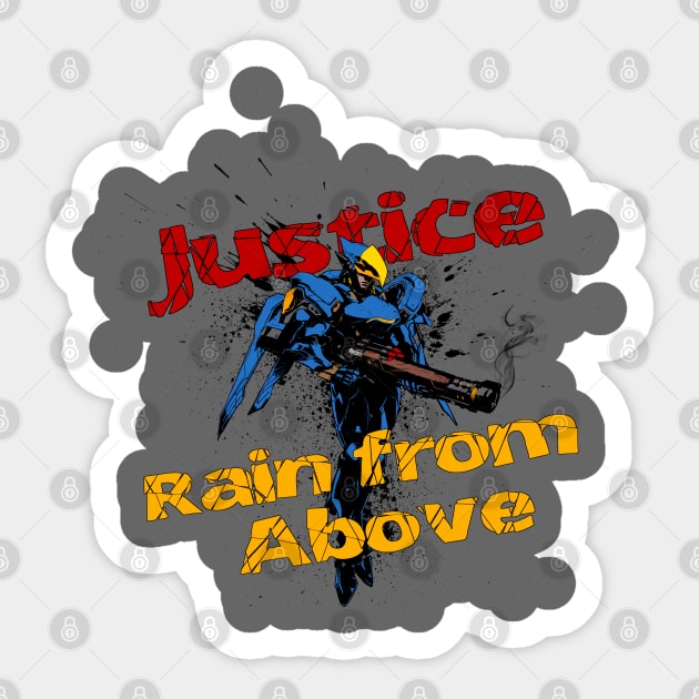 Justice rain from above! (Ver.1) Sticker by Manoss